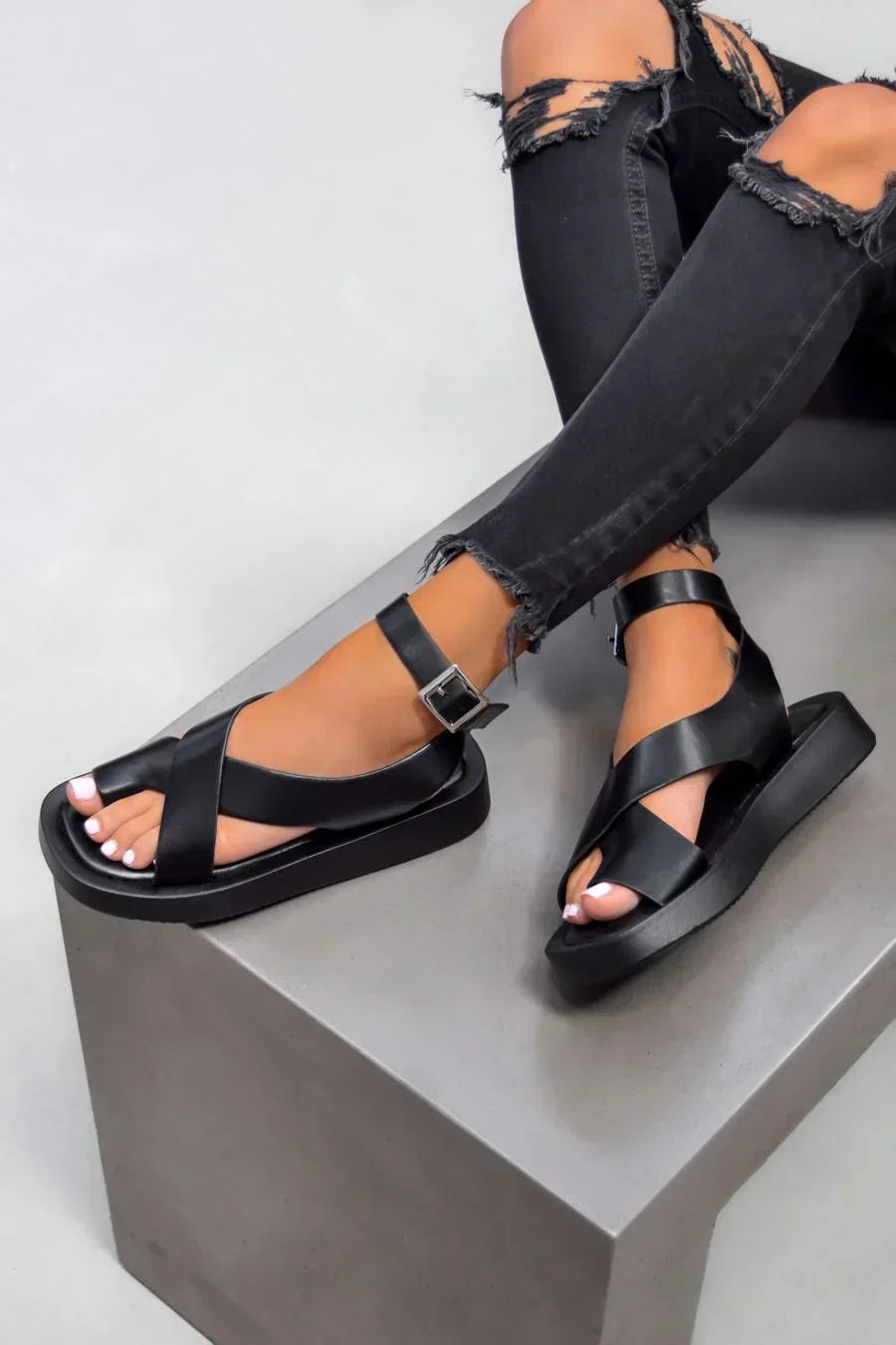 Maison™ | Contemporary Cross-Strap Sandals
