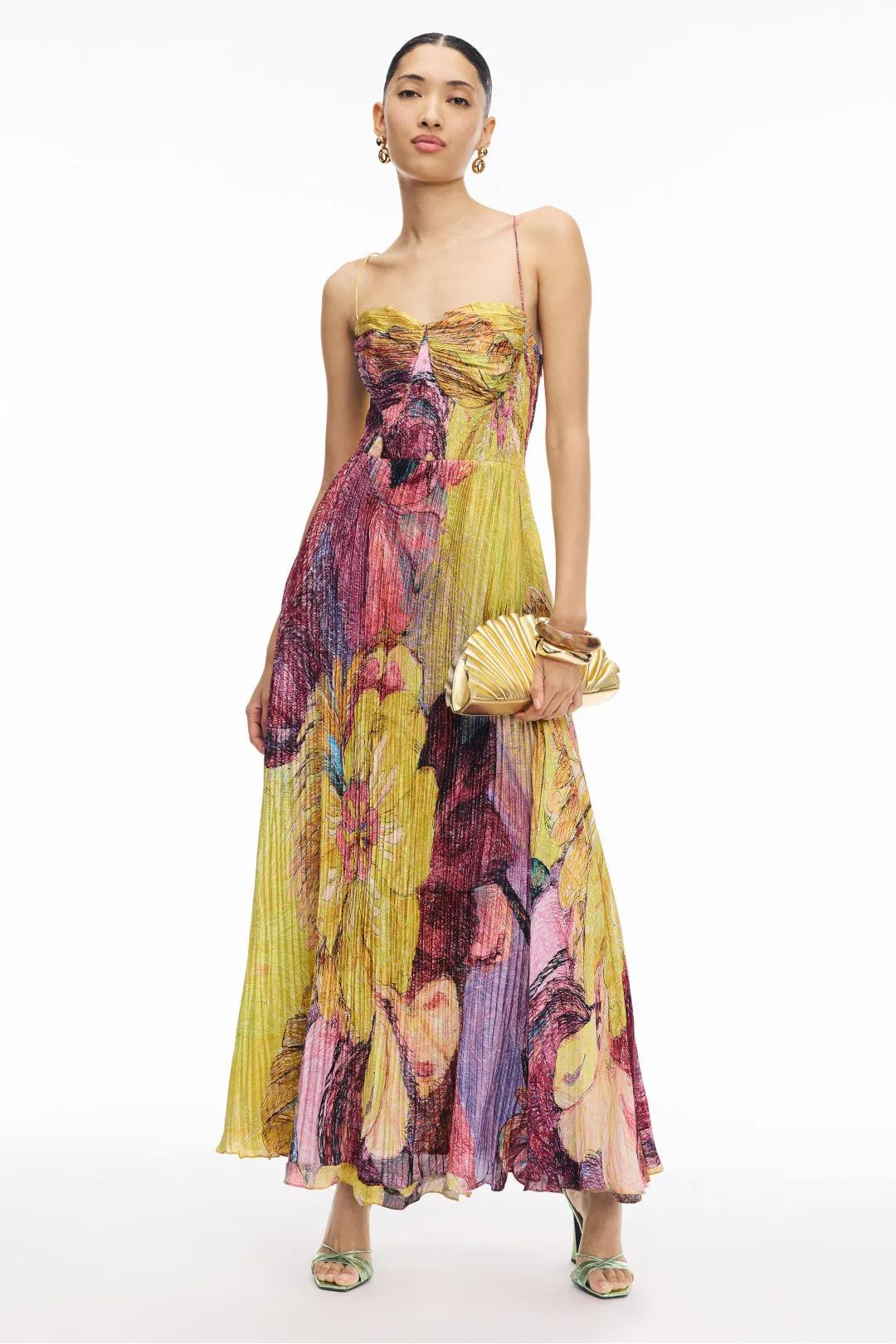 Maison™ | Multicolored Ikat Print Maxi Dress