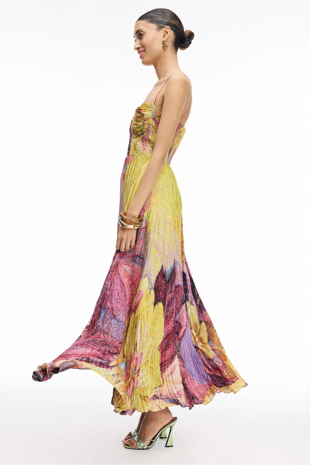 Maison™ | Multicolored Ikat Print Maxi Dress