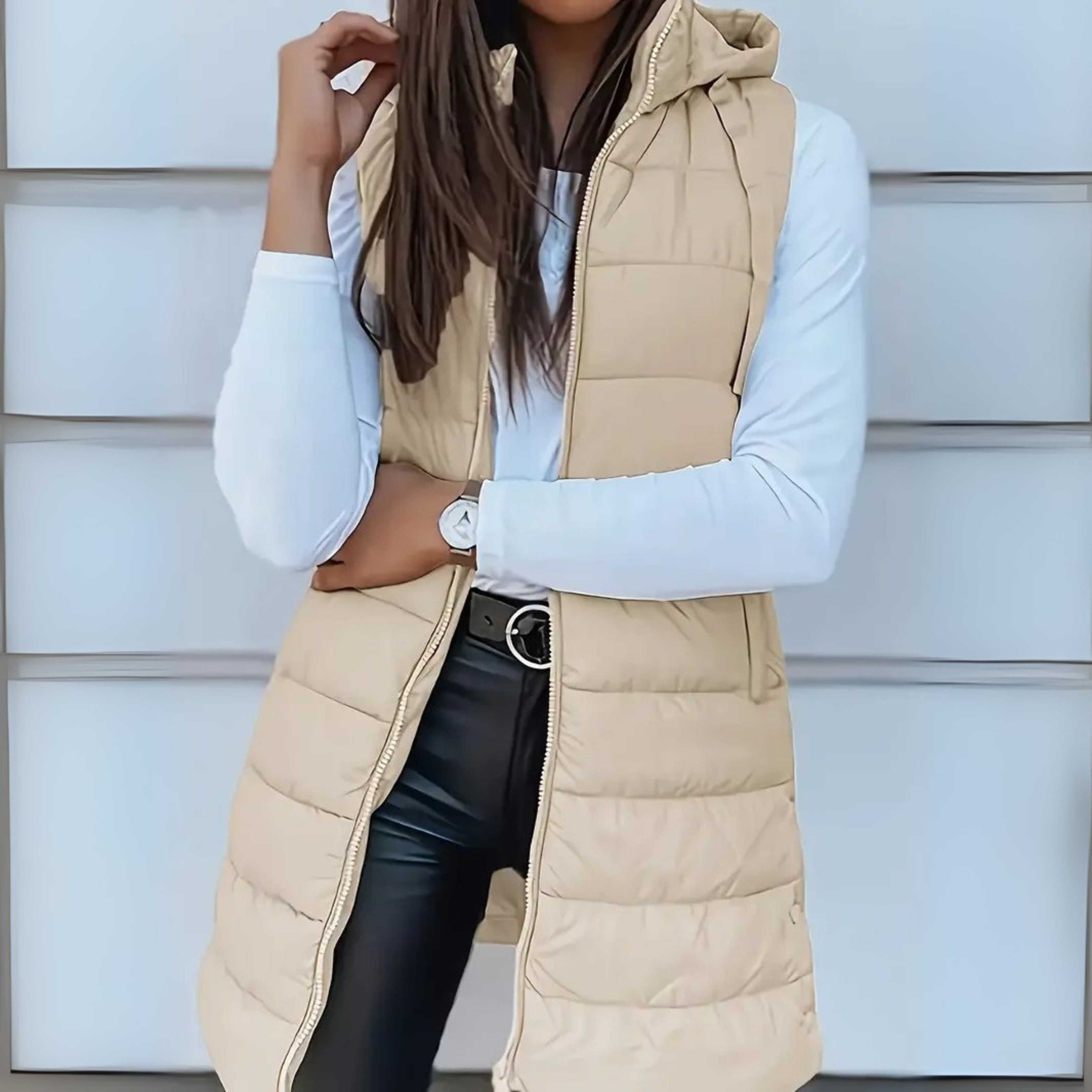 RAIN™ | Casual Sleeveless Hood Long Puffer Vest