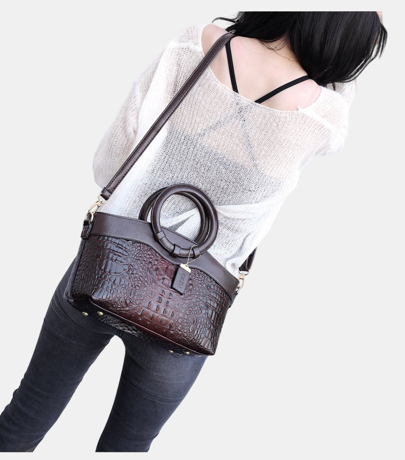 JAYE | STYLISH CROCODILE PATTERN HANDBAG