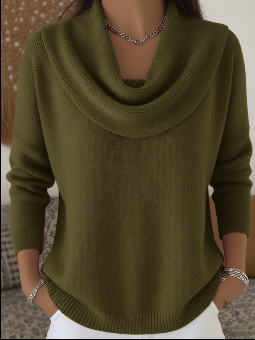 Carolia - Stylish Cowl Collar Sweater