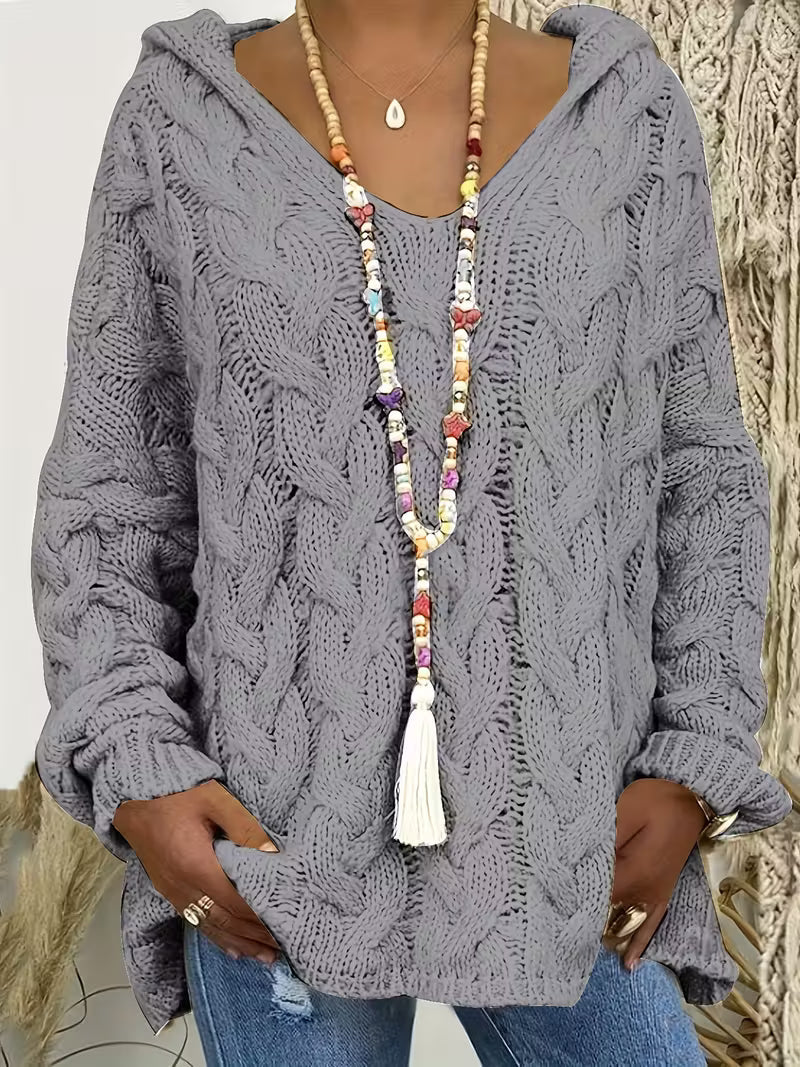 Miette - Casual Long Sleeve Knitted Sweater