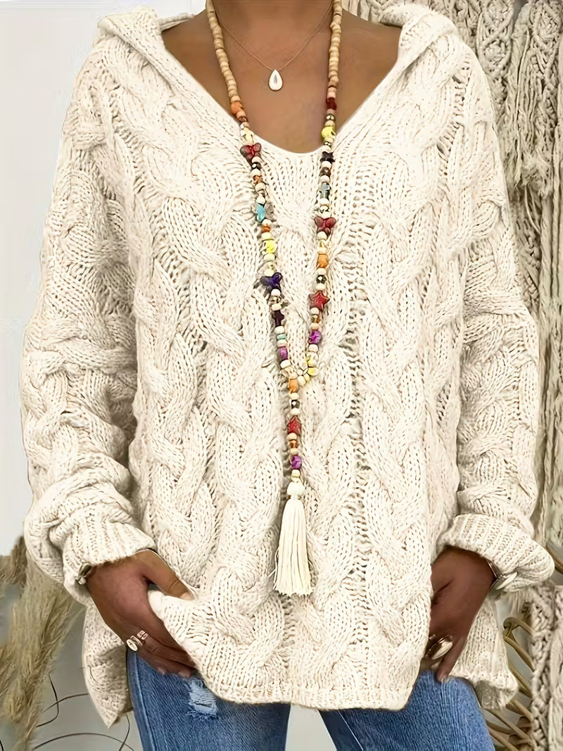 Miette - Casual Long Sleeve Knitted Sweater