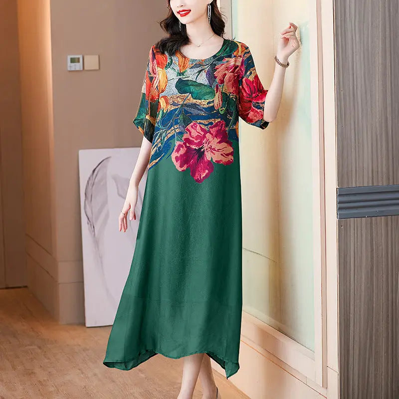 Debby - Elegant Floral Print Dress