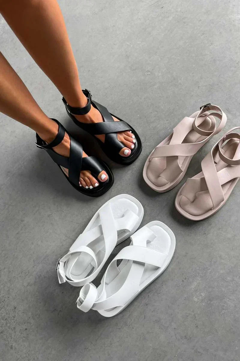 Maison™ |  Contemporary Cross-Strap Sandals