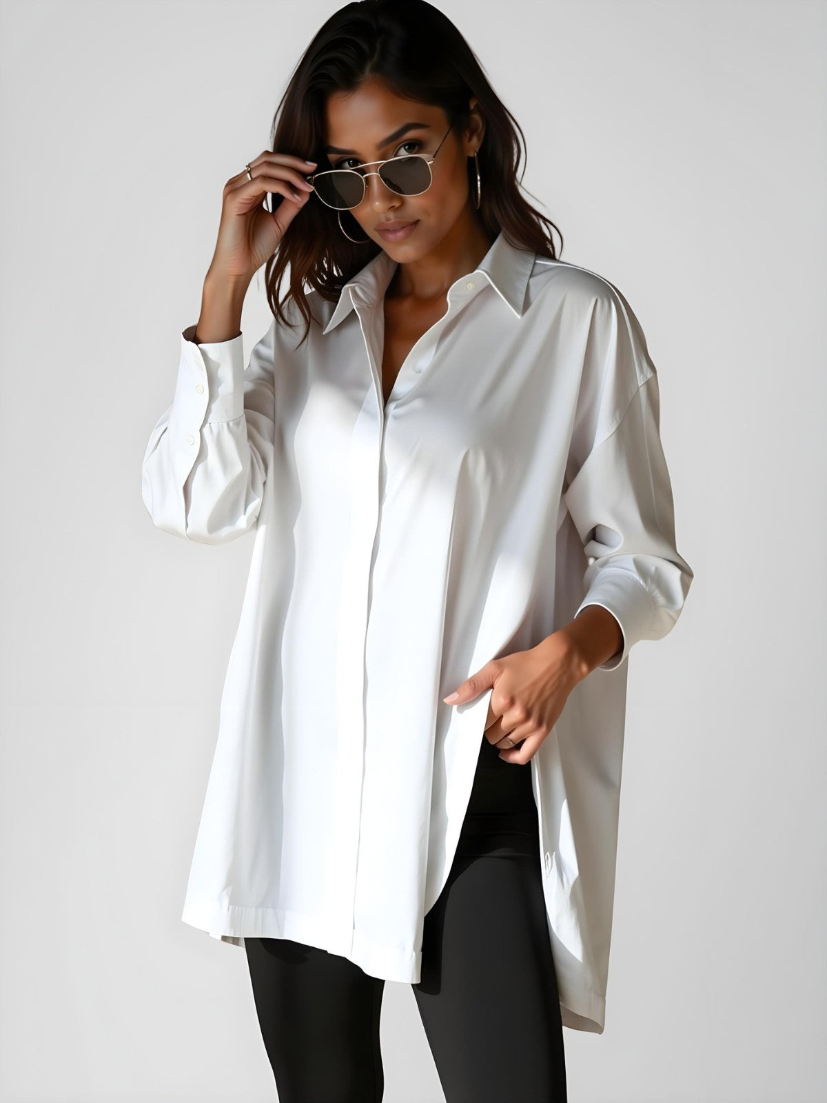 Maison™ | Oversized Lapel Shirt Dress