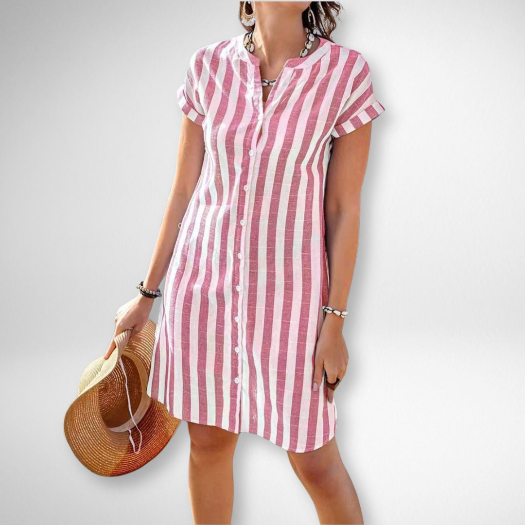 Maison™ | Elegant Striped Shirt Dress