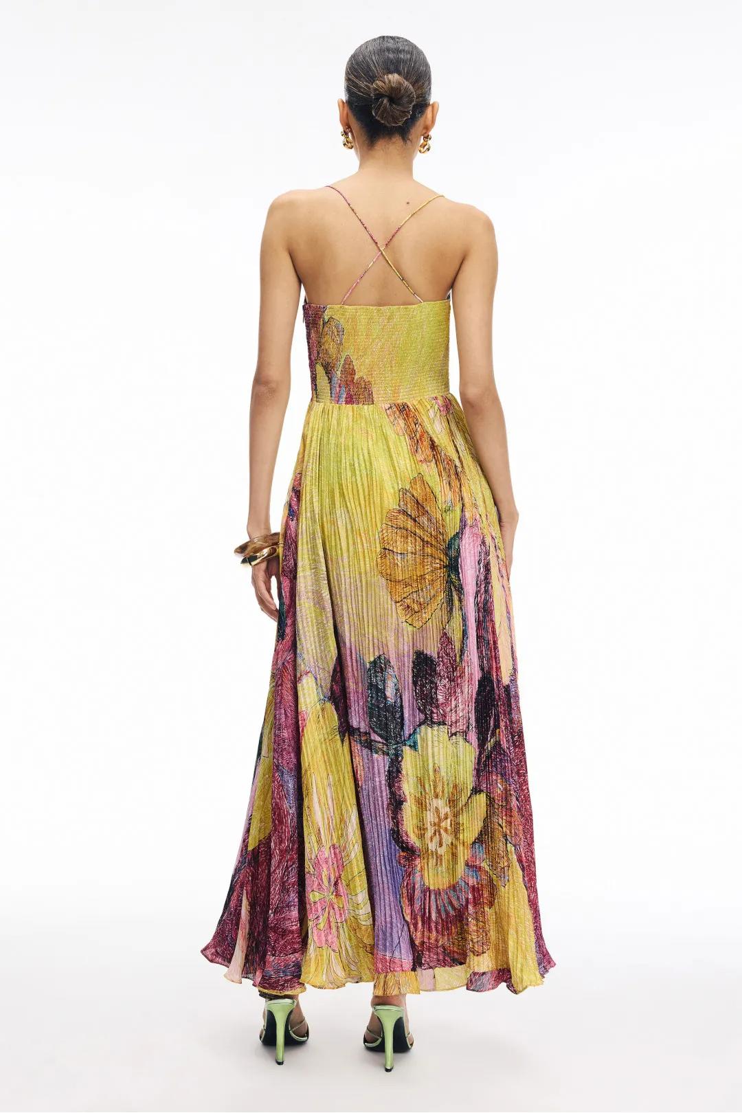 Maison™ | Multicolored Ikat Print Maxi Dress