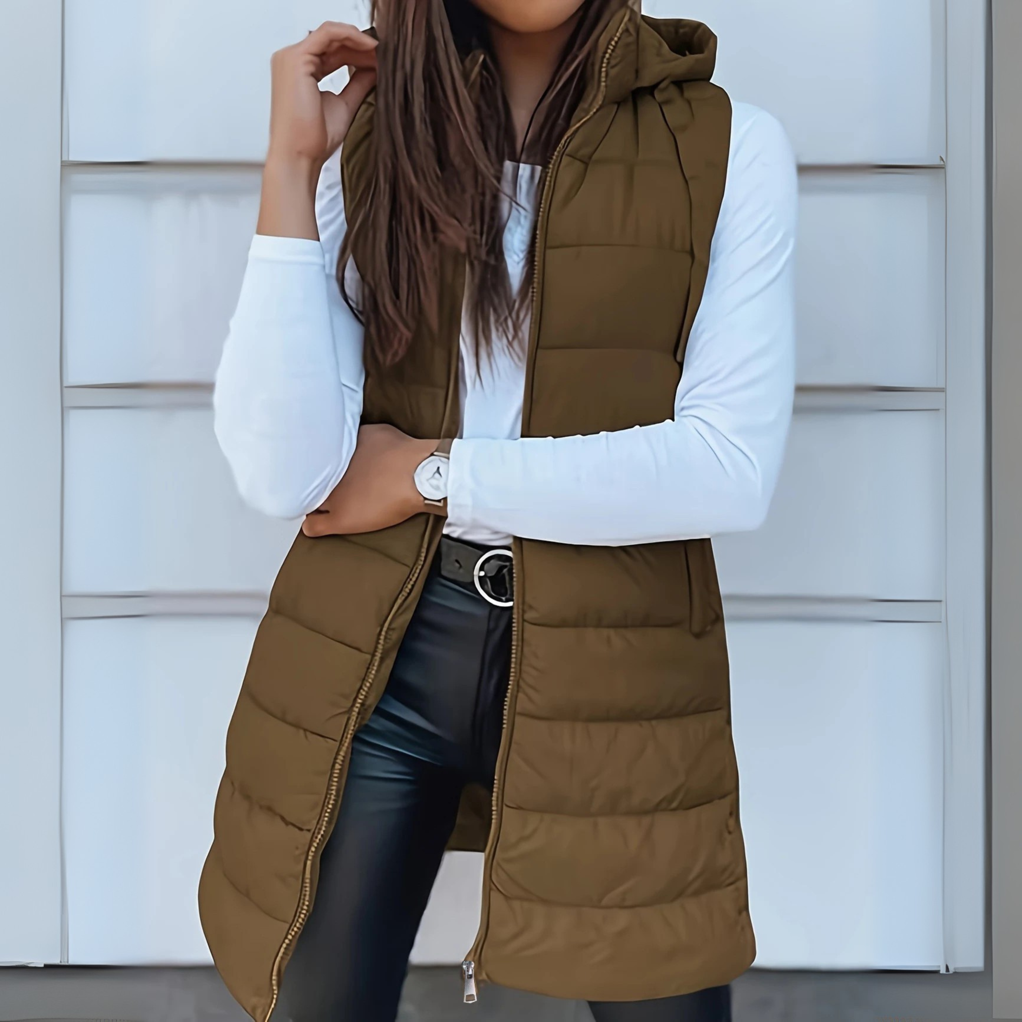 RAIN™ | Casual Sleeveless Hood Long Puffer Vest