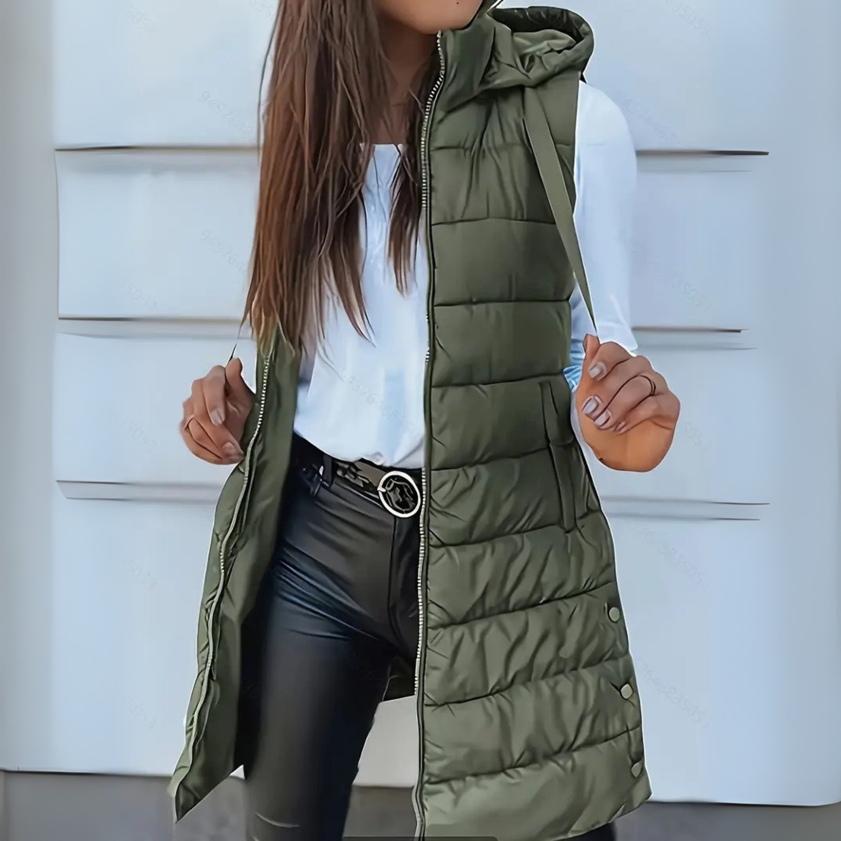 RAIN™ | Casual Sleeveless Hood Long Puffer Vest