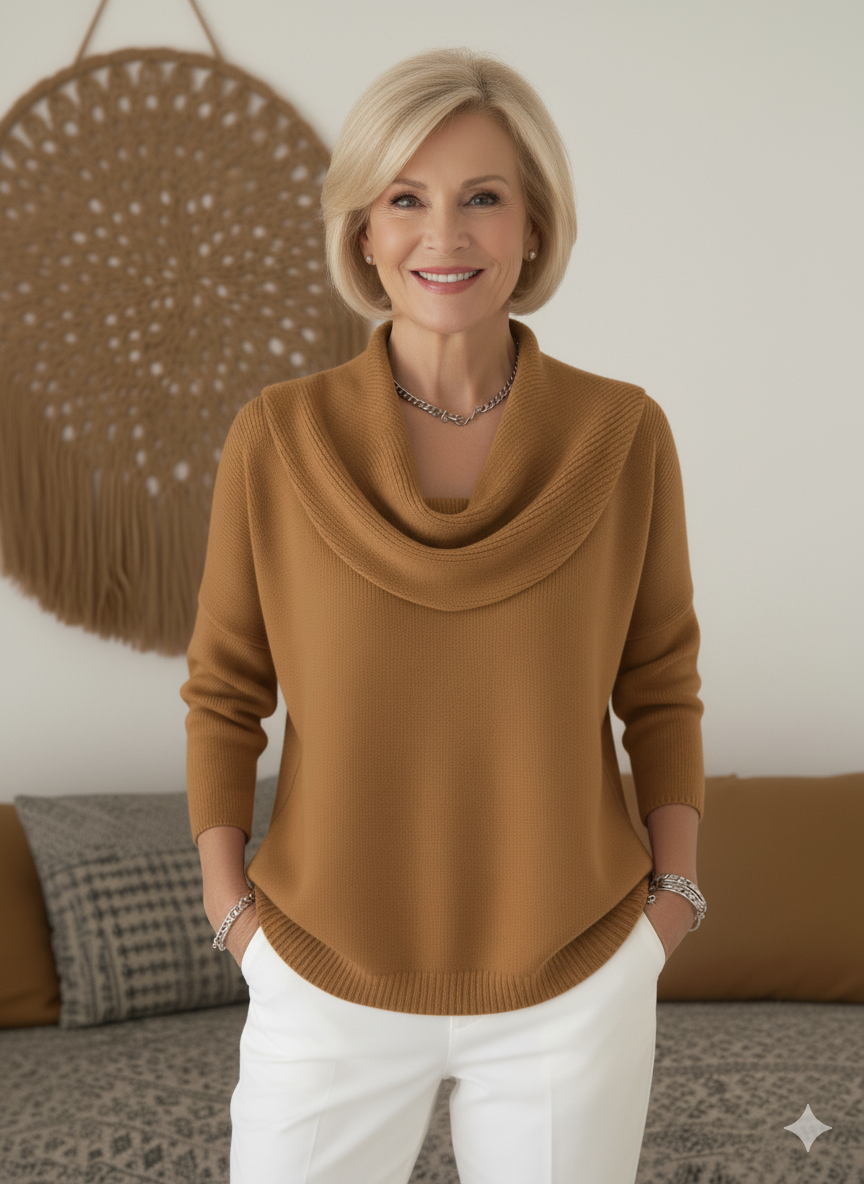 Carolia - Pull élégant à col bénitier 
