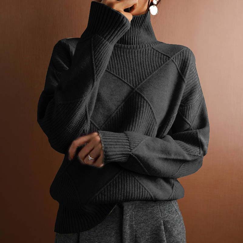 REMMY | Textured Turtleneck Knit Sweater