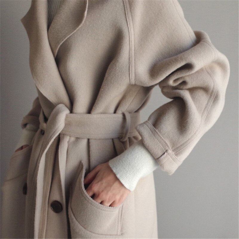 Celeste | Long Wool Coat with Class