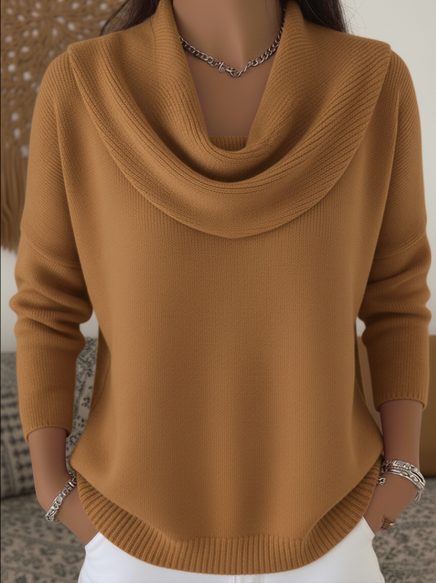 Carolia - Stylish Cowl Collar Sweater