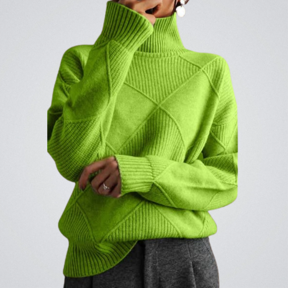 REMMY | Textured Turtleneck Knit Sweater