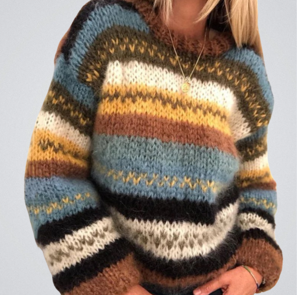 Priya - Comfortable Long Sleeve Knitted Sweater