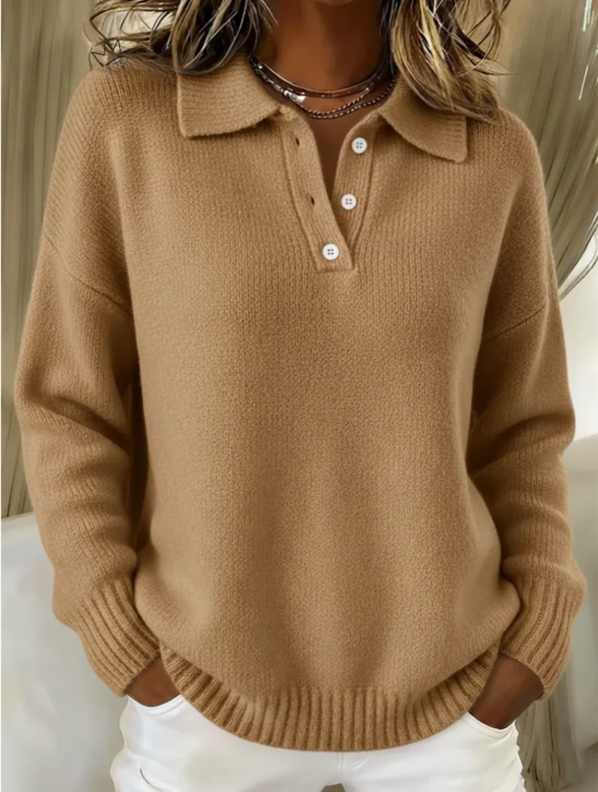 Healen - Knitted Polo Sweater