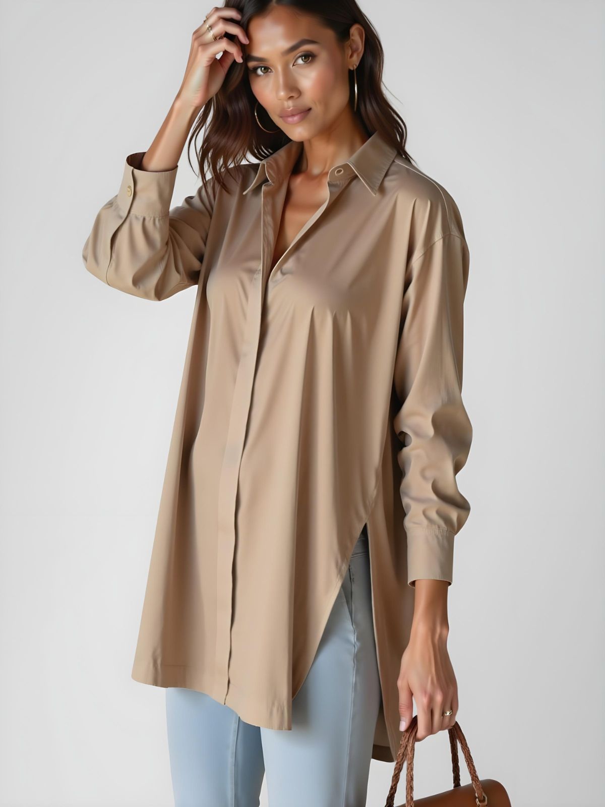 Maison™ | Oversized Lapel Shirt Dress