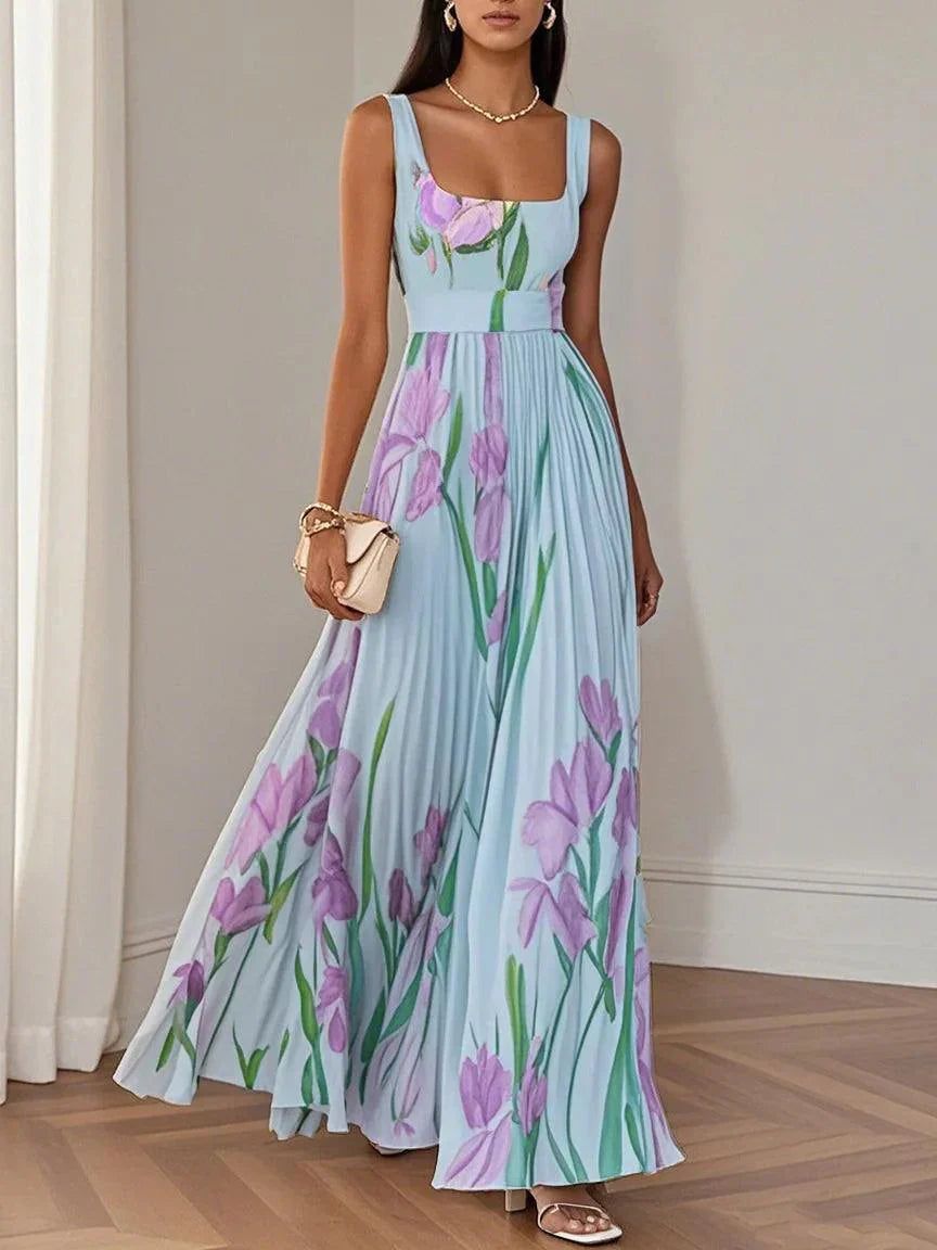 Maison™ | Floral Pleated Maxi Dress