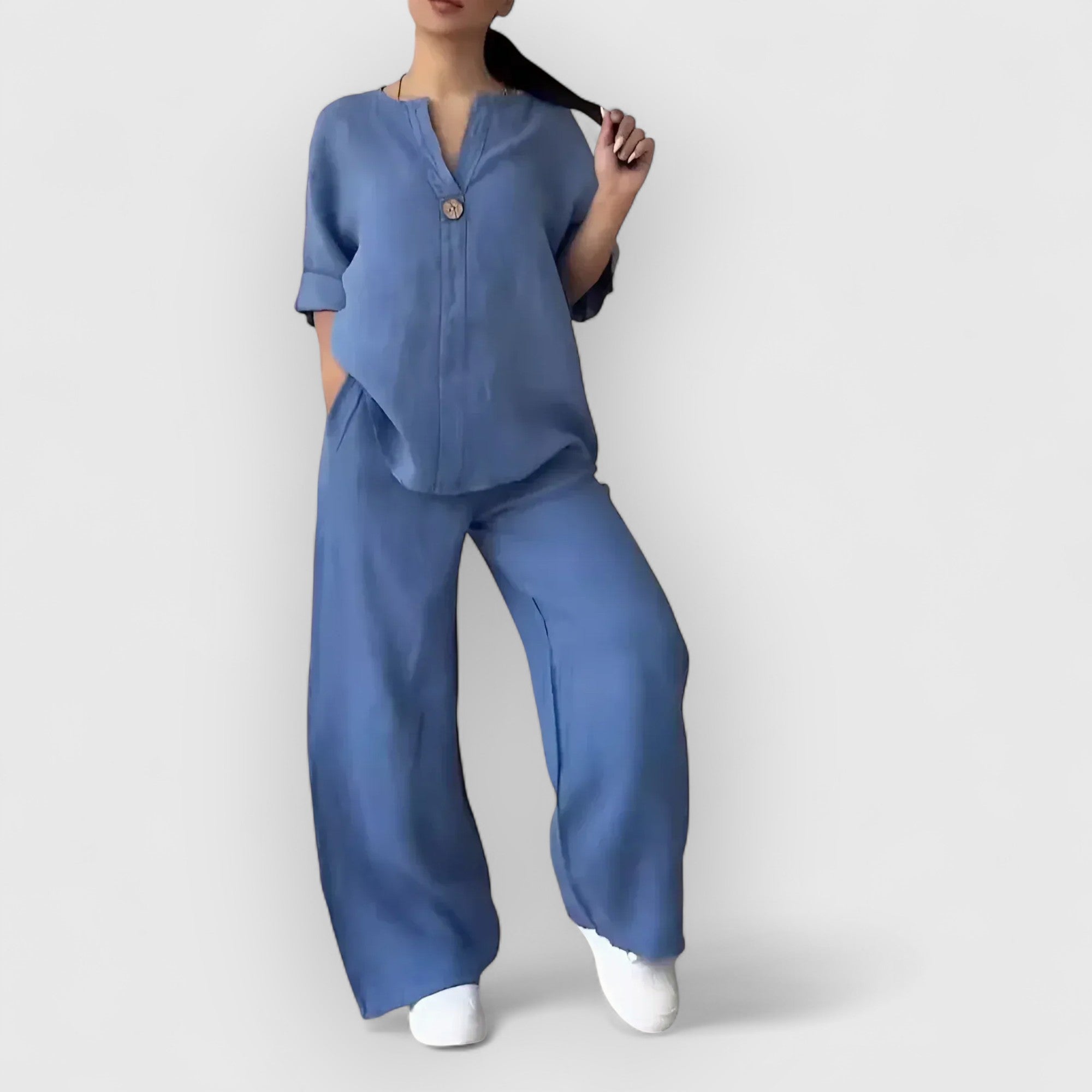 Maison™ | Two-Piece Linen Set in a Casual Style.